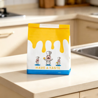 Sacs de rangement en papier kraft écologiques à fond carré jetables pour le pain, la pizza, la cuisine, pour le stockage des aliments, usage industriel