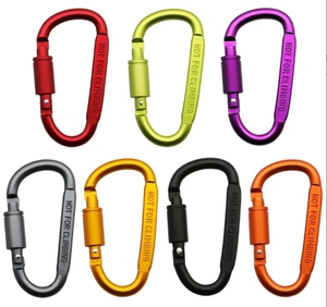 Móc khóa hình D 80mm giá xuất xưởng, có khóa, màu súng, chất liệu nhôm kim loại, xoay được, móc khóa dạng carabiner dùng cho quảng cáo - Product Image 3