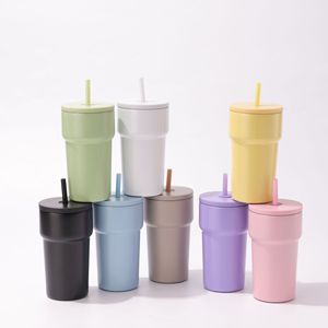 Tasse thermos transfrontalière en acier inoxydable 304 de grande valeur paille Portable extérieur voiture tasse à glace vide cadeau parfait pour tasses à café - Product Image 2