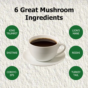 Hot Mushroom Coffee Sodium Powder Support Custom Shiitake Strengthen Immune System Balanced Energy Level Balance Extract Coffee - Product Image 3