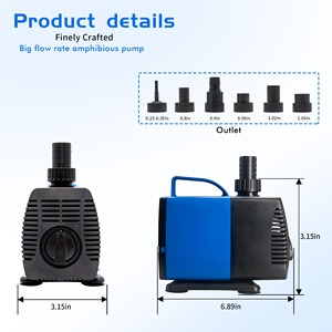 Bomba de agua sumergible de 45W y 3M, succión lateral de 4500L/H para acuario, estanque, pecera, <span class=keywords><strong>220</strong></span>-<span class=keywords><strong>240V</strong></span>, filtro de fuente de rocalla, OEM - Product Image 4