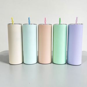 Venta al por mayor desde almacén en EE. UU.: Vasos de sublimación en blanco de 10oz, 20oz, 30oz, color macarrón mate, para sublimación - Product Image 1