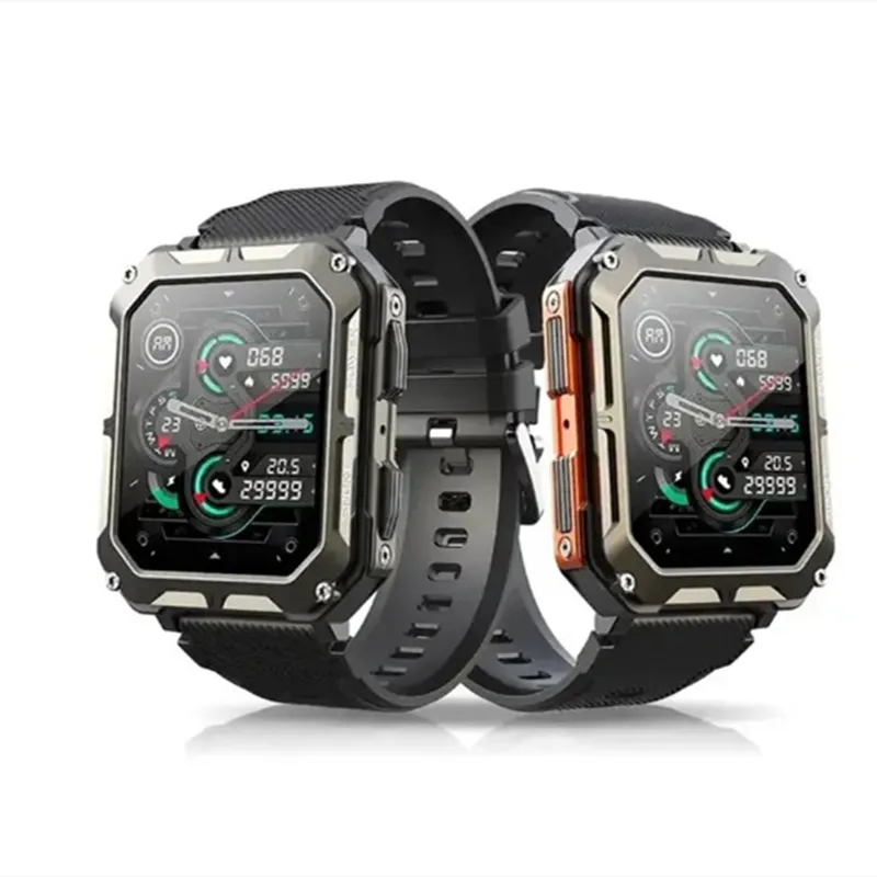 Yeni C20 Pro açık akıllı saat erkekler 1.83 inç HD ekran aramalar çağrı spor nabız monitörü IP68 su geçirmez saatler Smartwatch