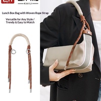 Poignée de sac personnalisée de luxe en corde d'escalade torsadée épaisse, en nylon tressé, résistante à l'usure, pour sac à déjeuner et sac à main, avec fonction de réduction de charge et chaîne