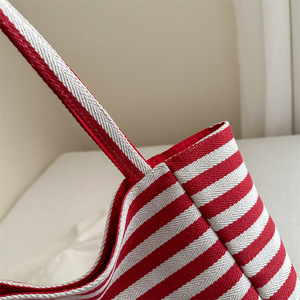 Borsa Tote Double-face di grande capacità del marchio coreano semplice Design aperto quotidiano con due manici borsa da ragazza in stile pigro - Product Image 3