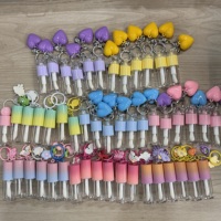 Tube de brillant à lèvres transparent personnalisable avec dégradé de couleurs, grand pinceau, rond, 4ml 6ml, conteneur vide en plastique pour rouge à lèvres, blush, porte-clés