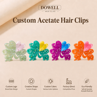 DOWELL Mignonne Pince à Cheveux en Acétate Colorée à Motifs Floraux, Accessoire Décoratif Doux pour Filles