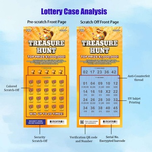 Billets à gratter personnalisés en gros pour loteries, haute sécurité, données variables, cartes à gratter gagnantes personnalisées - Product Image 2
