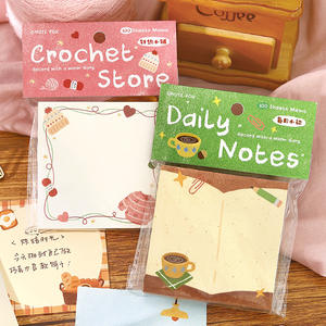100 hojas/paquete 100 notas adhesivas cálido diario cuaderno estilo crayón ilustración planificador decoración estudio Memo mensaje papel - Product Image 2