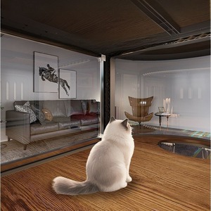 Biệt thự mèo 3 tầng siêu rộng cao cấp, có nhà vệ sinh tích hợp, dành cho mèo Maine Coon & nhà có nhiều mèo - Product Image 5