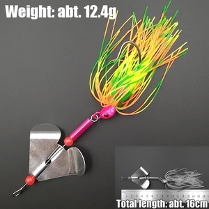 Lunker 12.4g bruyant <span class=keywords><strong>Buzz</strong></span> dur pêche à la traîne Wobblers métal Spinner appâts lame rotative bulle Vibration hélice pour poisson d'eau douce - Product Image 3