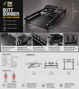 Máquina de Glúteos SK Comercial con Carga de Placas, 3.0mm, Acero Q235, para Entrenamiento de Glúteos y <span class=keywords><strong>Cadera</strong></span>, Equipo Profesional de Gimnasio y Fitness - Product Image 2