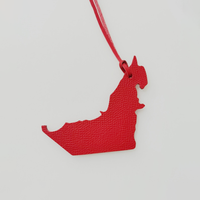 Llavero de Cuero PU con Forma de Mapa de Dubái, Emiratos Árabes Unidos, Accesorio de Moda para Bolsos, Venta Caliente