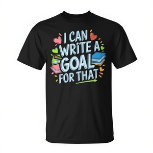 T-shirt unisexe pour adulte à manches courtes et col rond avec impression numérique « I Can Write A Goal For That Sped Teacher Special Ed » pour la rentrée scolaire - Product Image 2