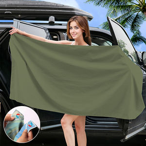 منشفة شاطئ متعددة الوظائف مضادة للرياح من الجلد المدبوغ مع شعار مخصص - Product Image 1