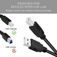 Câble USB 2.0 blindé noir Xput en gros, Type A vers B, pour imprimante et scanner, extra long 5-30M, transfert de données haute stabilité
