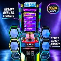 Machine de jeu vidéo de tir simulateur Gun King de 50 pouces à monnayeur, avec armoire à cadeaux à 6 compartiments et système de rédemption de prix lumineux pour divertissement