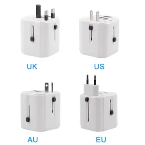 Worldplug Mua Số Lượng Lớn Ổ Cắm Tường EU UK AU AUS Bộ Chuyển Đổi Sạc Thông Dụng Ổ Cắm USB Bộ Chuyển Đổi Du Lịch Toàn Cầu