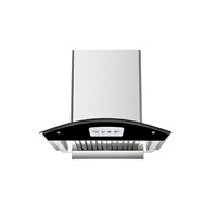 Campana Extractora de Cocina Curva de Alta Calidad con Interruptor Táctil y Filtro Plano Extraíble, Potente Succión, Buen Precio