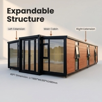 Casas Móviles Plegables de Dos Dormitorios de 40 pies, Listas para Enviar, Casa Prefabricada en Contenedor de 11800 mm