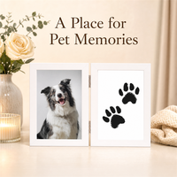 Urne commémorative moderne en bois, durable, avec double charnière, pour empreintes de pattes de chien et de chat, 6 et 7 pouces, à monter soi-même, pour le marché international
