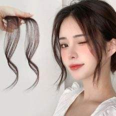 Peluca frontal para pérdida de cabello para mujer con flequillo S-Curl para entrevistas de transmisión o uso diario - Product Image 1