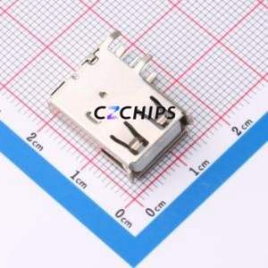 XDBF-0525-06 USB Connector Through hole Component (THT) Connector Type-A USB 2.0 Female Side Insert - Product Image 1