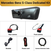 Caméra de tableau de bord avec rétroviseur intelligent H8 Pro pour Mercedes-Benz Classe S, 2K, 8,2 pouces, double objectif avant et arrière, certifiée CE FCC, qualité OEM