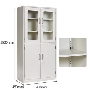 Armoires de rangement chimiques avec portes, armoires de rangement métalliques, armoires à médicaments pour bureau, laboratoire, hôpital - Product Image 1