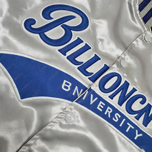 Custom Vintage College Baseball Rider Letterman chaqueta en blanco desgaste uniforme escolar chaqueta cortavientos - Product Image 2