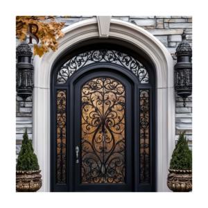 Puertas de Hierro Forjado Precolgadas Personalizadas, Diseños de Puertas y Ventanas con Rejillas de Hierro Forjado, Puerta de Hierro Forjado al Mejor Precio - Product Image 5