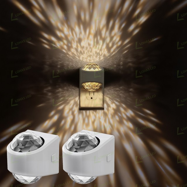 LOHAS Star Projector Night Lights Modern White Housing Warm White Dimmable Projector LED Night Light for Bedroom