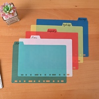 Affiture-separador de carpeta de 3 anillos de hoja suelta con logotipo personalizado, de alta calidad, con 8 Pestaña de índice de plástico, archivo divisor de papel