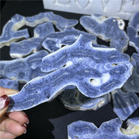Dalles de cristal brut de jade corail bleu naturel de haute qualité en gros, pour cadeau et décoration intérieure, cadeau de la Saint-Valentin