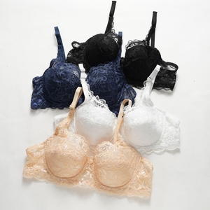 Soutiens-gorge push-up <span class=keywords><strong>grande</strong></span> <span class=keywords><strong>taille</strong></span> pour femmes, soutien-gorge à bonnets profonds tendance, cache la graisse du dos, dentelle florale, soutien-gorge sexy pour gros seins, fournisseur - Product Image 3