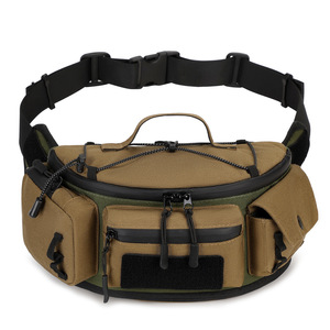 Tactical Waist Bag Large Capacity Multi Functional Outdoor Cycling Sport Pack Unisex Solid Color <b>Webbing</b> <b>Strap</b> - Product Image 3