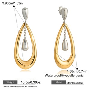 ต่างหูหยดน้ำสแตนเลสสำหรับผู้หญิง <span class=keywords><strong>E733</strong></span>เครื่องประดับแฟชั่น - Product Image 6