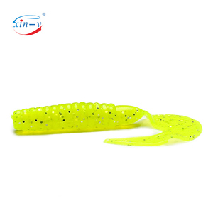 Leurre souple de pêche en eau douce KAL70 70mm 4.5g <span class=keywords><strong>Banshee</strong></span>, leurres artificiels type larve, odeur de vers, crevettes phosphorescentes, queue de pagaie - Product Image 4