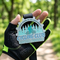 Médailles de course cycliste personnalisées en fonte sous pression, conception créative, badge d'identité de club sportif, ODM/OEM, couleur personnalisée, récompenses événementielles mémorables