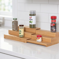 Étagère à épices extensible à 3 niveaux, moderne, écologique, personnalisable en usine, pour le rangement et l'organisation de la cuisine