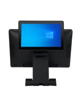 Terminal Punto de Venta Todo en Uno con Pantalla Táctil Plegable de Aleación de Aluminio de 15.6+9.7 Pulgadas, Diseño Plegable de Fábrica DM para una Solución Rentable