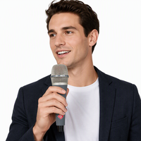 Microphone portable professionnel BAIFEILI HL01, diaphragme large de 34 mm, condensateur cardioïde, sortie XLR 48V, métal, filaire, portable