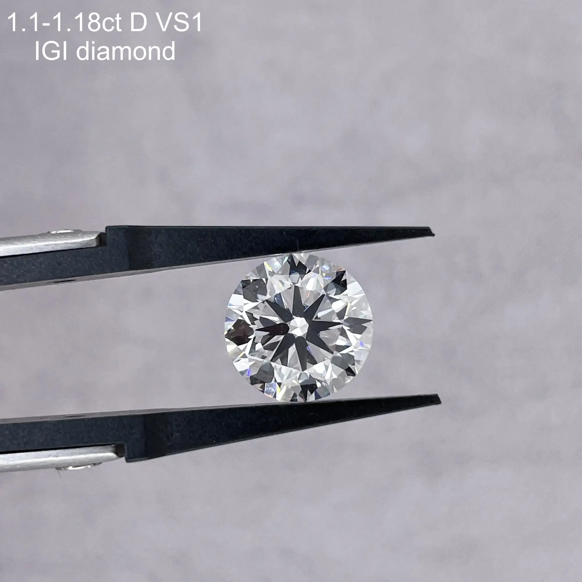 بسعر ممتاز HPHT 1.1ct D VS1 قطع مستديرة مختبرات IGI ناضجة شواء ماسي للبيع بالجملة الماس الصناعي