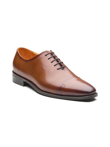 Zapatos Oxford formales de hombre con punta redonda, de cuero importado, con cordones, forro de cuero DD, plantilla de cuero Ortholite y suela de TPR. - Product Image 2