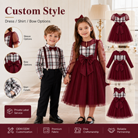Ensemble de robes à bretelles assorties pour la famille, vêtements pour enfants, ensembles de vêtements pour filles, mode boutique, vêtements pour enfants personnalisés, directement de l'usine