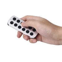Control Remoto Universal de Aluminio Plateado y Negro de 12 Botones para Smart TV y Proyector, Precio de Fábrica, Alta Calidad, 2.4G/433 Código Fijo
