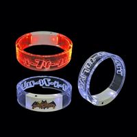 Articles promotionnels uniques, bracelet lumineux en acrylique LED personnalisé, 15 couleurs, bracelets lumineux pour poignets, publicité commerciale, salon professionnel, marketing
