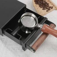 Nouveau design – Mini-récipient rectangulaire en acier inoxydable pour marc de café avec poignée, idéal pour comptoir de cuisine
