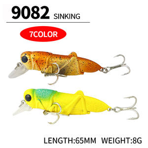 7 couleurs 65Mm/8G appât dur en plastique eau salée méné matériel de pêche naufrage insecte <span class=keywords><strong>sauterelle</strong></span> méné <span class=keywords><strong>leurre</strong></span> - Product Image 3