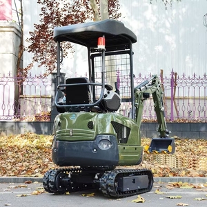 <span class=keywords><strong>Mini</strong></span> Escavatore Cingolato Zero Tail Pilotato con Cabina, Escavatore Idraulico per Lavori in Frutteto, Giardino e Cortile con Martello Demolitore e Pinza - Product Image 1